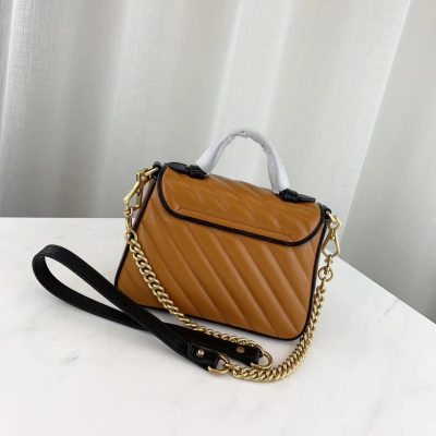 Alternative view of Wholesale Luxury Gucci Gg Marmont Mini Top Handle Bag 583571 Cognac