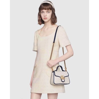 Alternative view of Wholesale Luxury Gucci Gg Marmont Mini Top Handle Bag 583571 White