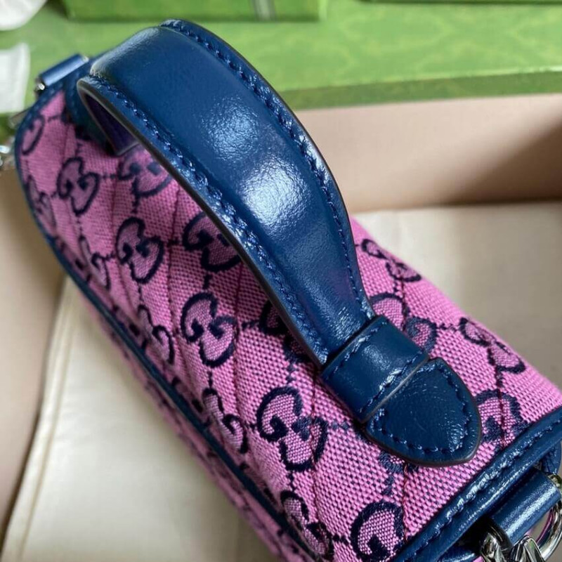 Wholesale Luxury Gucci Gg Marmont Multicolor Mini Top Handle Bag 583571 - Image 5