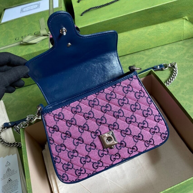 Wholesale Luxury Gucci Gg Marmont Multicolor Mini Top Handle Bag 583571 - Image 7