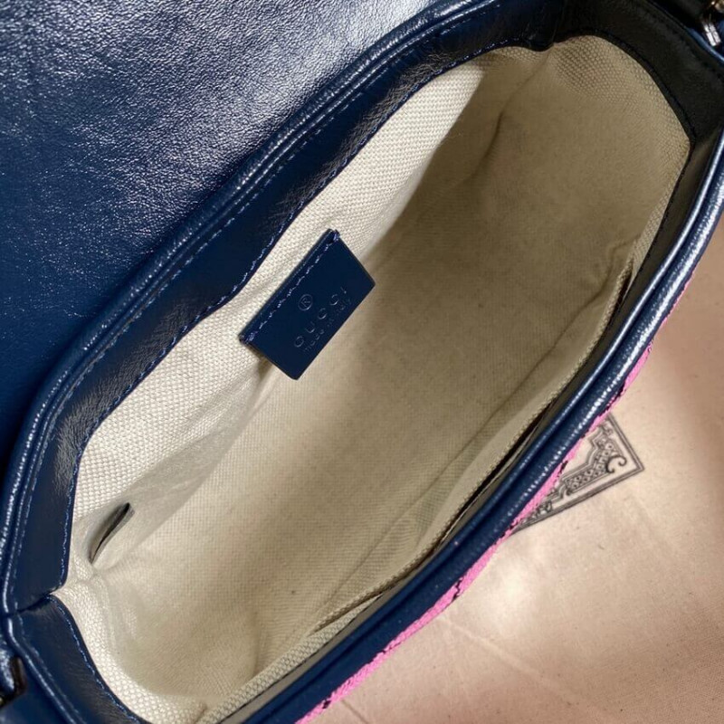 Wholesale Luxury Gucci Gg Marmont Multicolor Mini Top Handle Bag 583571 - Image 9