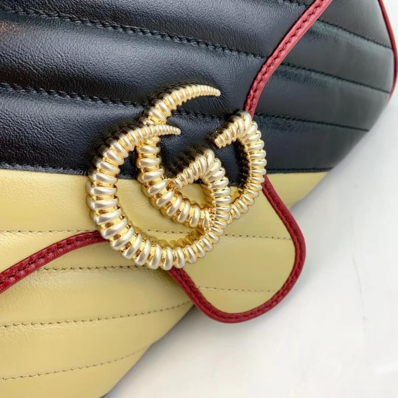 Wholesale Luxury Gucci Gg Marmont Small Shoulder Bag 443497 Beige/Black - Image 7