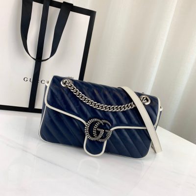 Alternative view of Wholesale Luxury Gucci Gg Marmont Small Shoulder Bag 443497 Blue