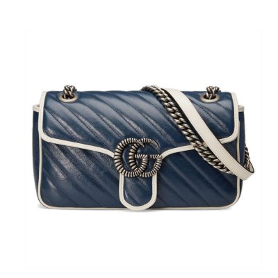 Wholesale Luxury Gucci Gg Marmont Small Shoulder Bag 443497 Blue