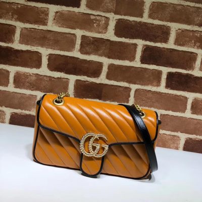 Alternative view of Wholesale Luxury Gucci Gg Marmont Small Shoulder Bag 443497 Cognac