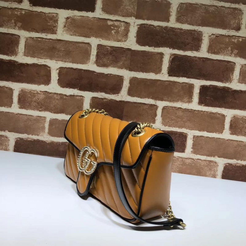 Wholesale Luxury Gucci Gg Marmont Small Shoulder Bag 443497 Cognac - Image 3