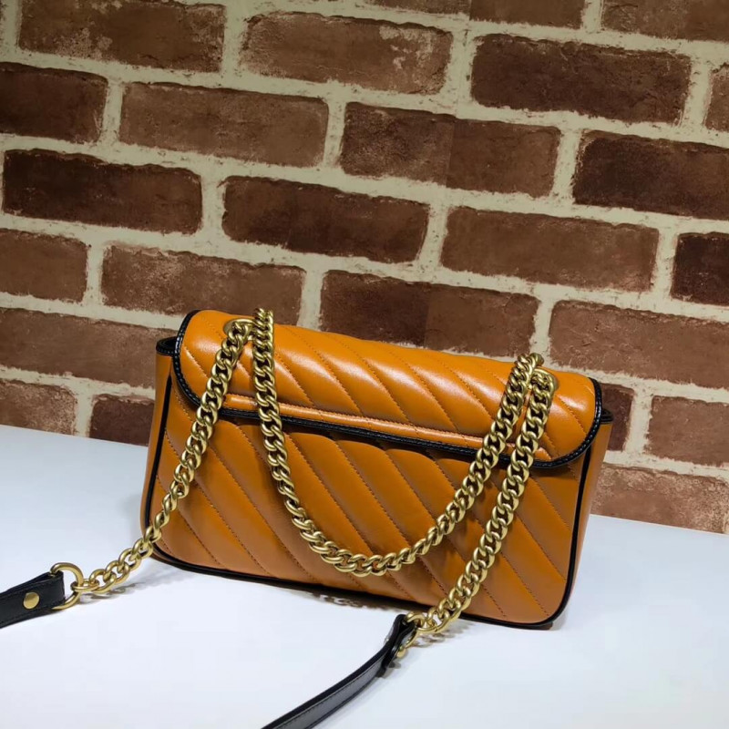 Wholesale Luxury Gucci Gg Marmont Small Shoulder Bag 443497 Cognac - Image 4