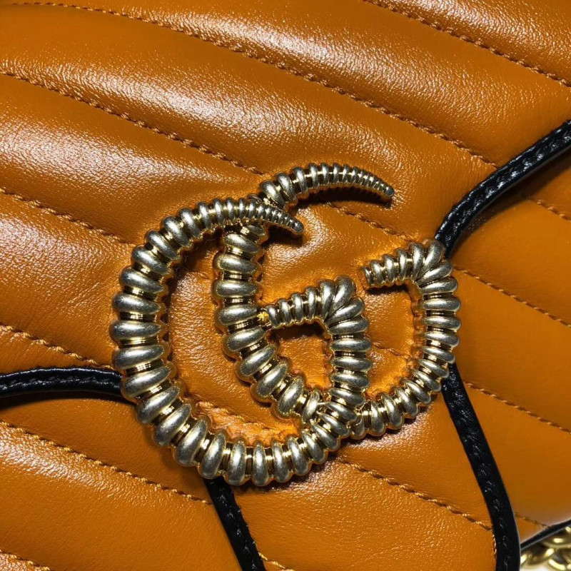 Wholesale Luxury Gucci Gg Marmont Small Shoulder Bag 443497 Cognac - Image 6
