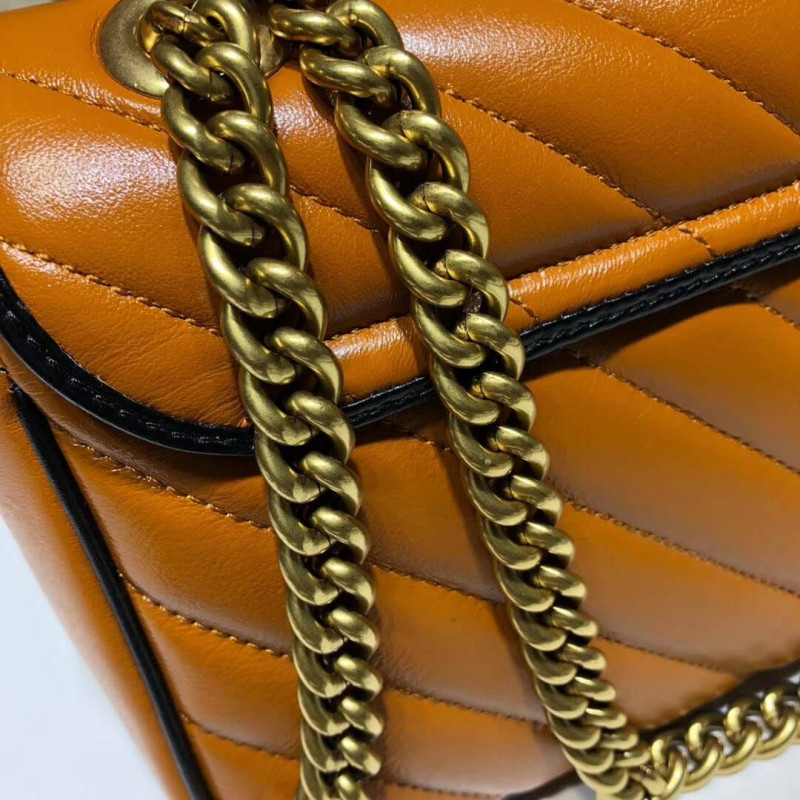 Wholesale Luxury Gucci Gg Marmont Small Shoulder Bag 443497 Cognac - Image 7