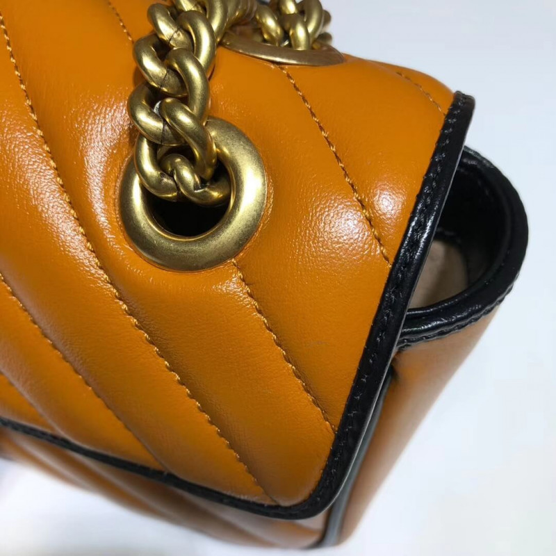 Wholesale Luxury Gucci Gg Marmont Small Shoulder Bag 443497 Cognac - Image 8