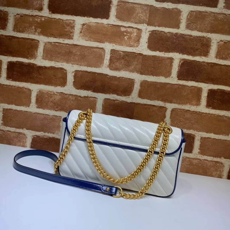 Wholesale Luxury Gucci Gg Marmont Small Shoulder Bag 443497 White - Image 4