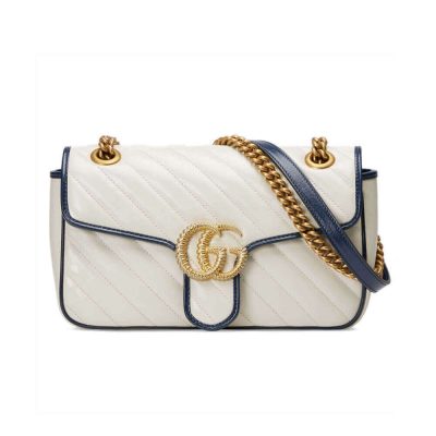 Wholesale Luxury Gucci Gg Marmont Small Shoulder Bag 443497 White