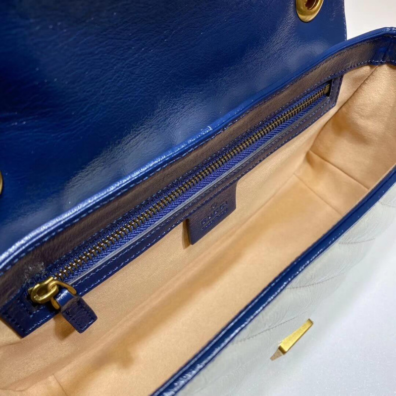 Wholesale Luxury Gucci Gg Marmont Small Shoulder Bag 443497 White - Image 10