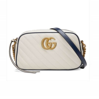 Wholesale Luxury Gucci Gg Marmont Small Shoulder Bag 447632 White