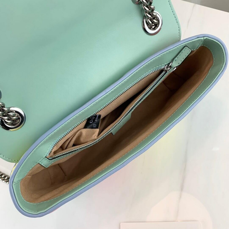 Wholesale Luxury Gucci Gg Marmont Small Shoulder Bag In Pastel And Rainbow 443497 - Image 11