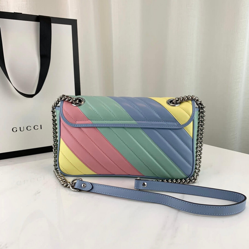 Wholesale Luxury Gucci Gg Marmont Small Shoulder Bag In Pastel And Rainbow 443497 - Image 4