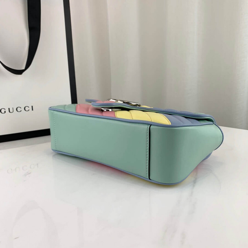 Wholesale Luxury Gucci Gg Marmont Small Shoulder Bag In Pastel And Rainbow 443497 - Image 7