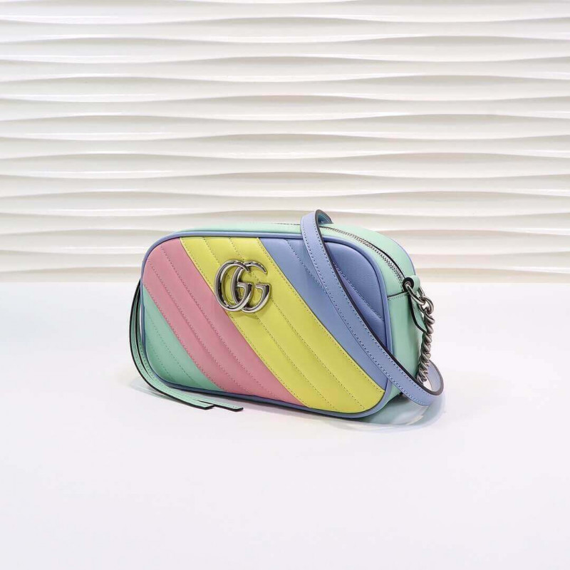 Wholesale Luxury Gucci Gg Marmont Small Shoulder Bag In Pastel And Rainbow 447632 - Image 3