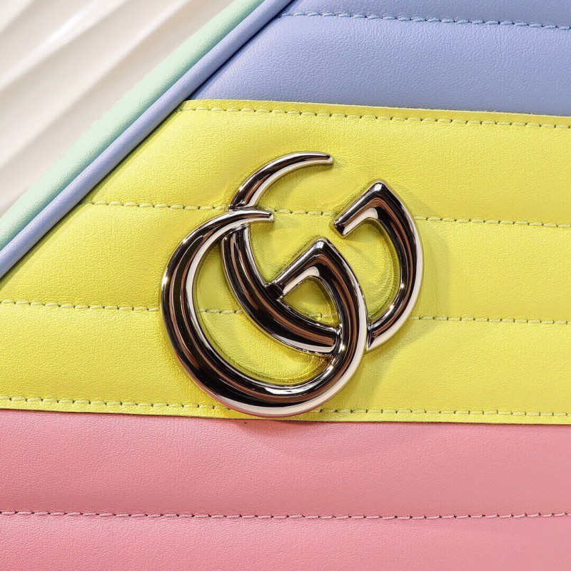 Wholesale Luxury Gucci Gg Marmont Small Shoulder Bag In Pastel And Rainbow 447632 - Image 5