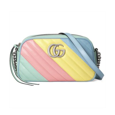 Wholesale Luxury Gucci Gg Marmont Small Shoulder Bag In Pastel And Rainbow 447632