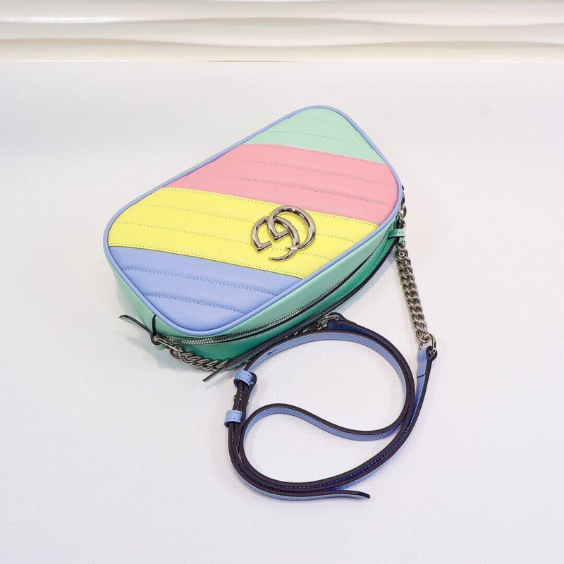 Wholesale Luxury Gucci Gg Marmont Small Shoulder Bag In Pastel And Rainbow 447632 - Image 9