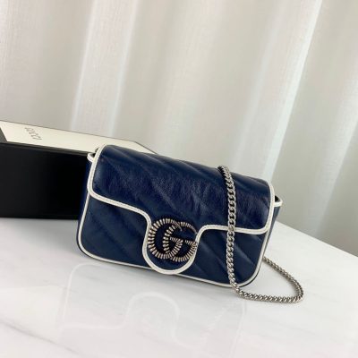Alternative view of Wholesale Luxury Gucci Gg Marmont Super Mini Bag 574969 Blue