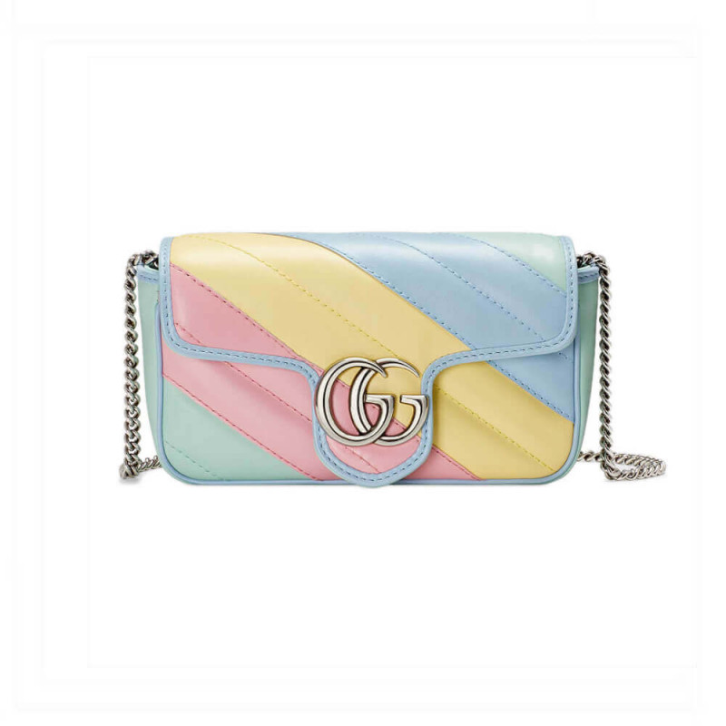 Wholesale Luxury Gucci Gg Marmont Super Mini Bag In Pastel And Rainbow 476433 - Image 2