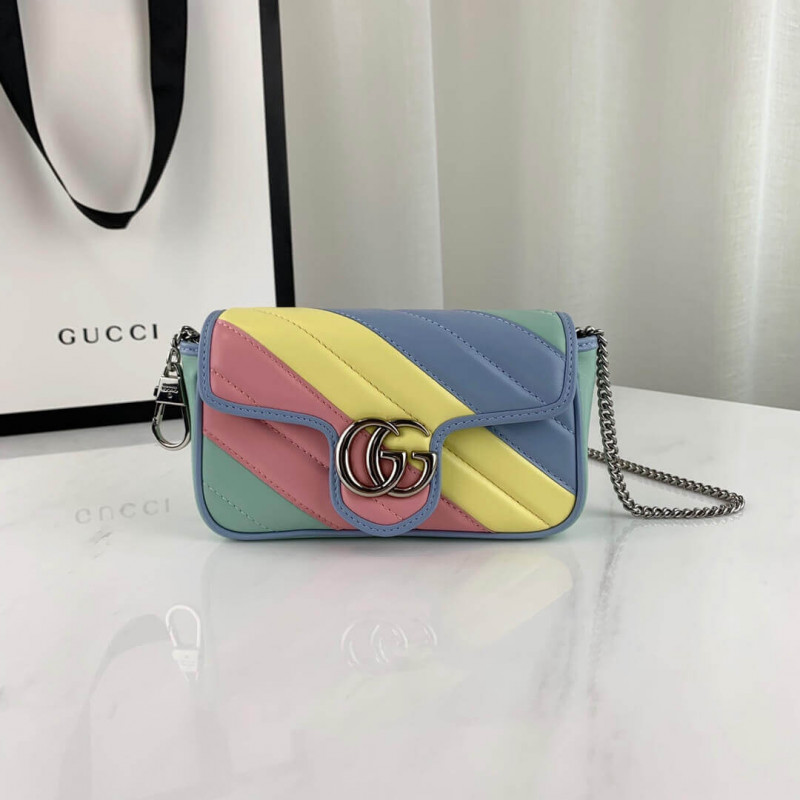 Wholesale Luxury Gucci Gg Marmont Super Mini Bag In Pastel And Rainbow 476433 - Image 3