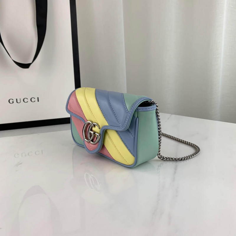 Wholesale Luxury Gucci Gg Marmont Super Mini Bag In Pastel And Rainbow 476433 - Image 4