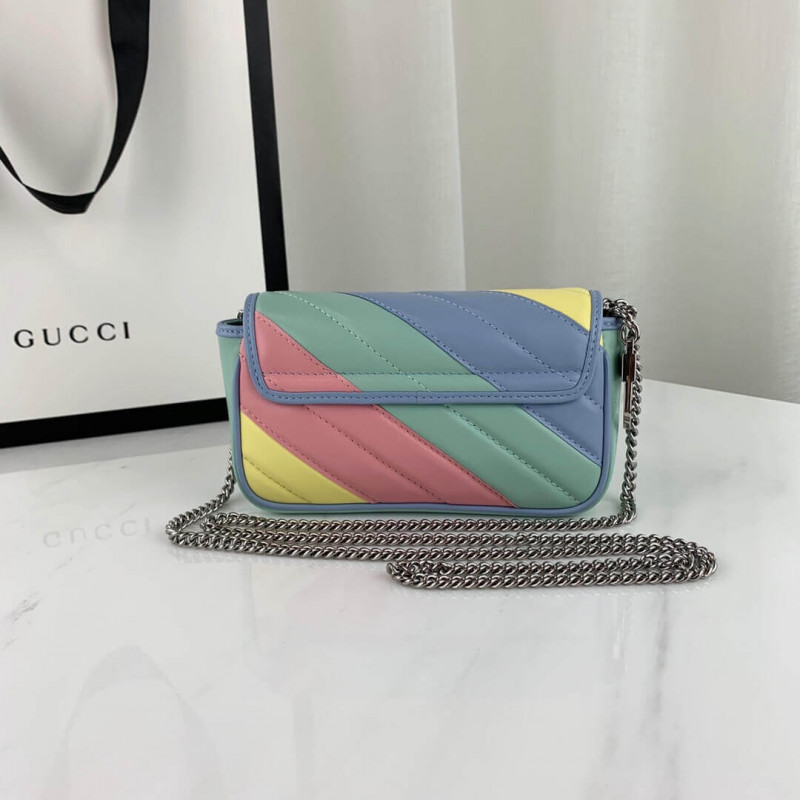 Wholesale Luxury Gucci Gg Marmont Super Mini Bag In Pastel And Rainbow 476433 - Image 5