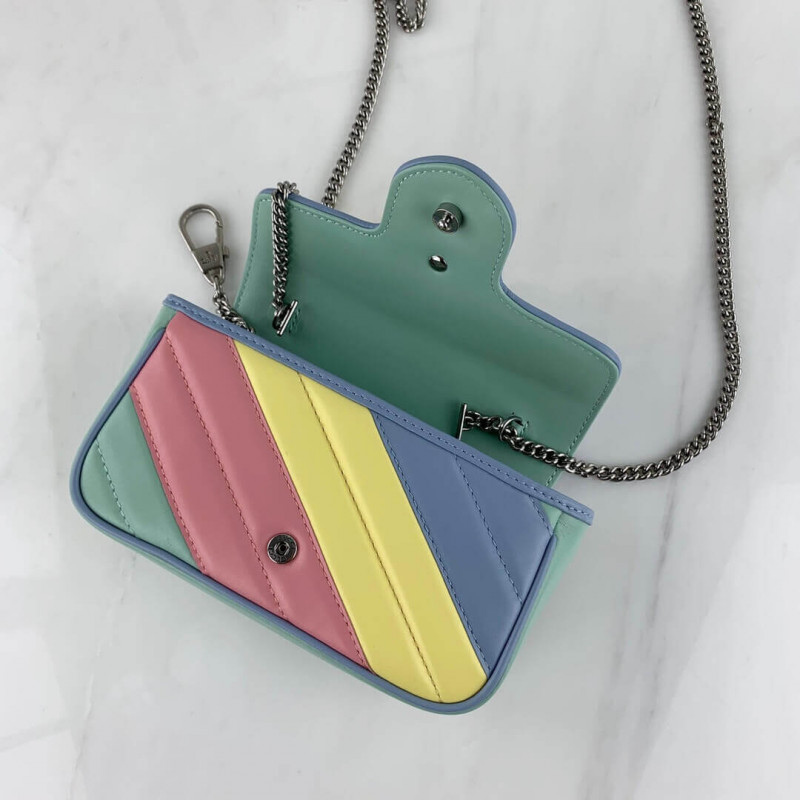 Wholesale Luxury Gucci Gg Marmont Super Mini Bag In Pastel And Rainbow 476433 - Image 7
