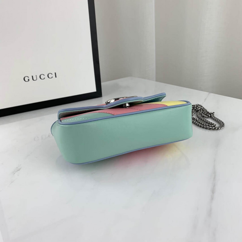 Wholesale Luxury Gucci Gg Marmont Super Mini Bag In Pastel And Rainbow 476433 - Image 8