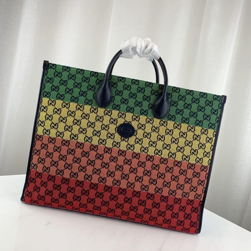 Wholesale Luxury Gucci Gg Multicolour Large Tote Bag 659980 - Image 3