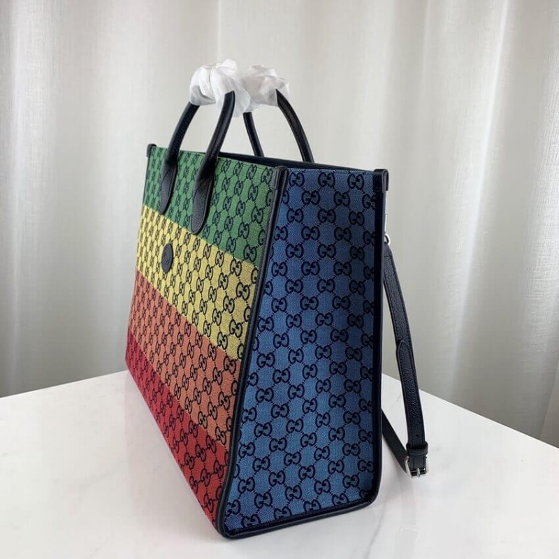 Wholesale Luxury Gucci Gg Multicolour Large Tote Bag 659980 - Image 4