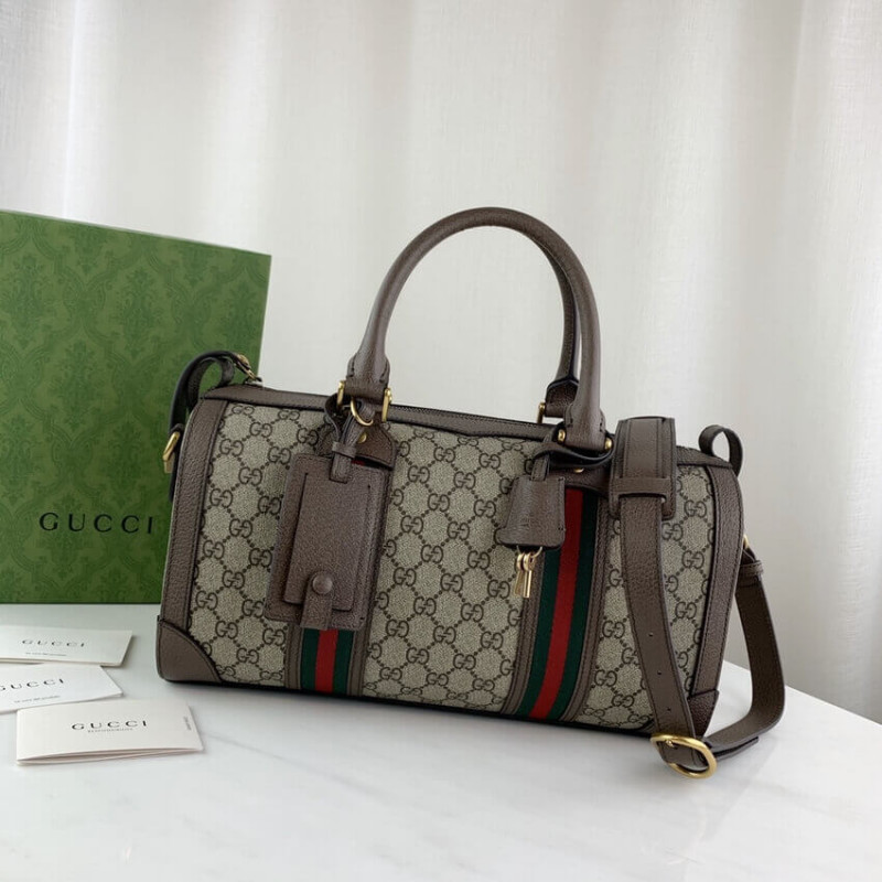 Wholesale Luxury Gucci Gg Small Duffel Bag With Web 645017 - Image 3