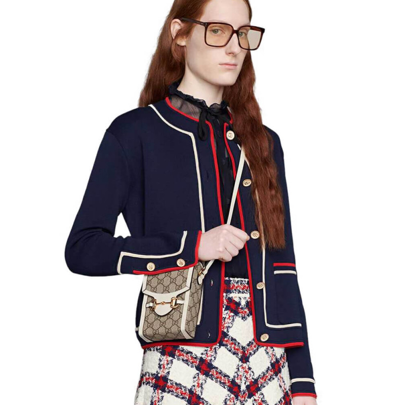 Wholesale Luxury Gucci Gg Supreme Horsebit 1955 Mini Bag 625615 - Image 2