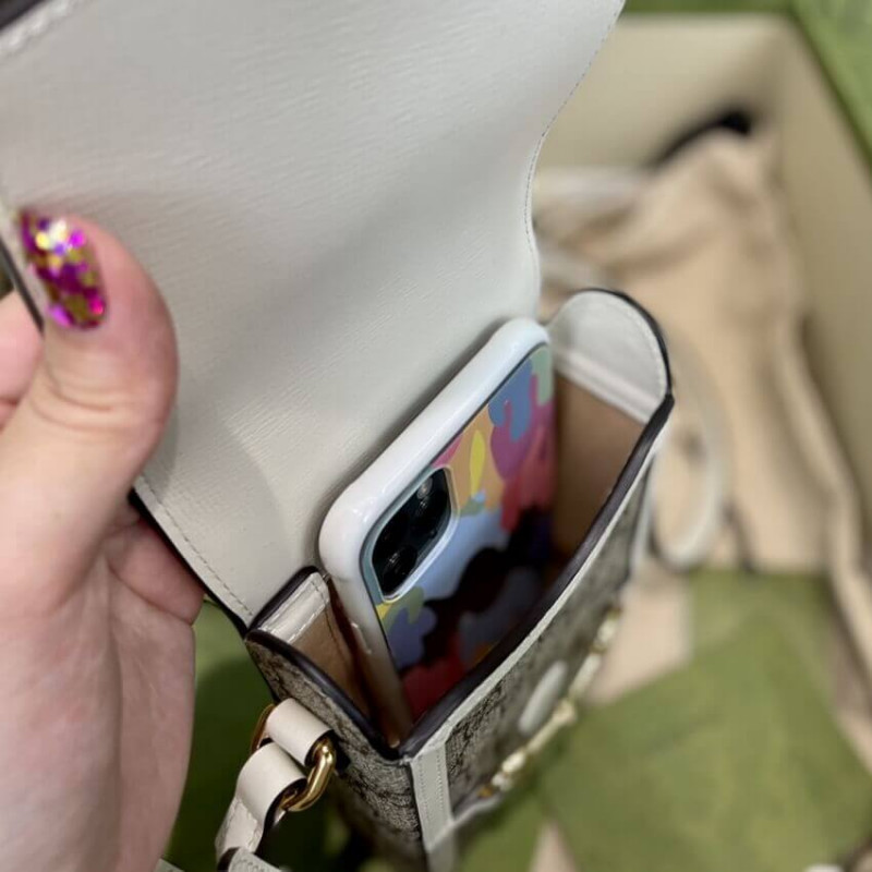 Wholesale Luxury Gucci Gg Supreme Horsebit 1955 Mini Bag 625615 - Image 9