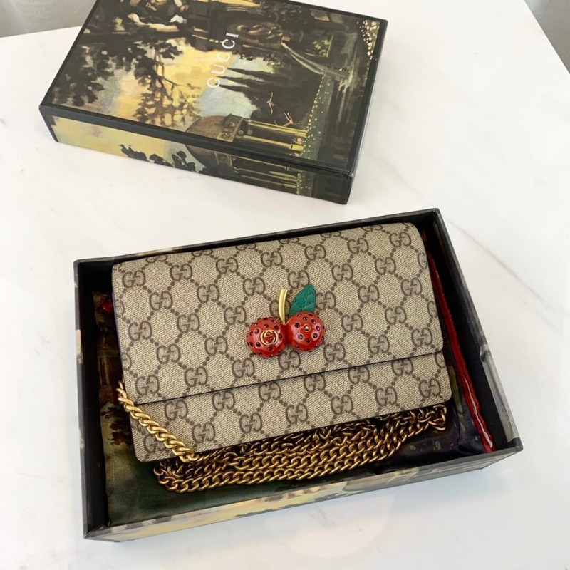 Wholesale Luxury Gucci Gg Supreme Mini Bag With Cherries Mm 481290 - Image 9