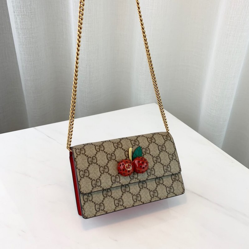 Wholesale Luxury Gucci Gg Supreme Mini Bag With Cherries Pm 481291 - Image 2