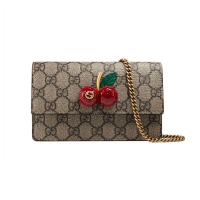 Wholesale Luxury Gucci Gg Supreme Mini Bag With Cherries Pm 481291