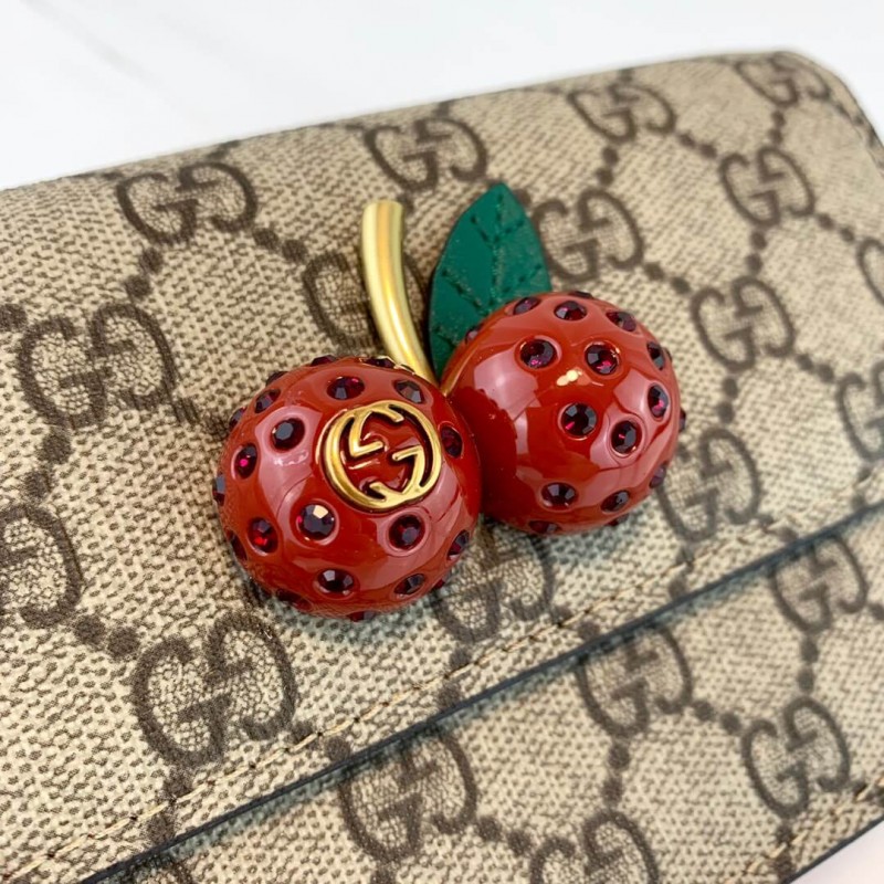 Wholesale Luxury Gucci Gg Supreme Mini Bag With Cherries Pm 481291 - Image 6