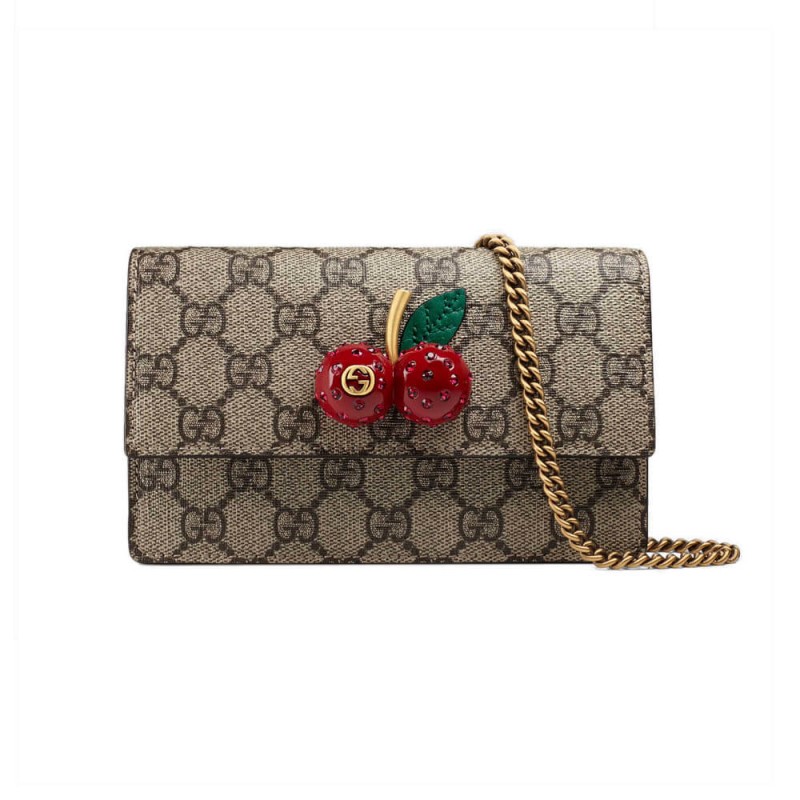 Wholesale Luxury Gucci Gg Supreme Mini Bag With Cherries Pm 481291
