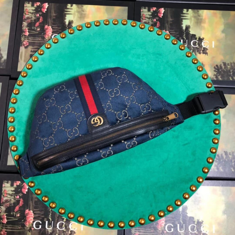Wholesale Luxury Gucci Gg Velvet Belt Bag 574968 - Image 4