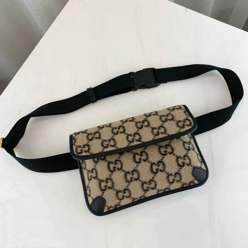Wholesale Luxury Gucci Gg Wool Belt Bag 598181 - Image 5