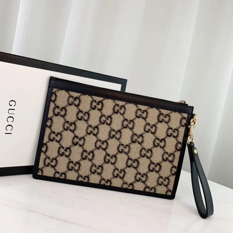 Wholesale Luxury Gucci Gg Wool Pouch 597627 - Image 3