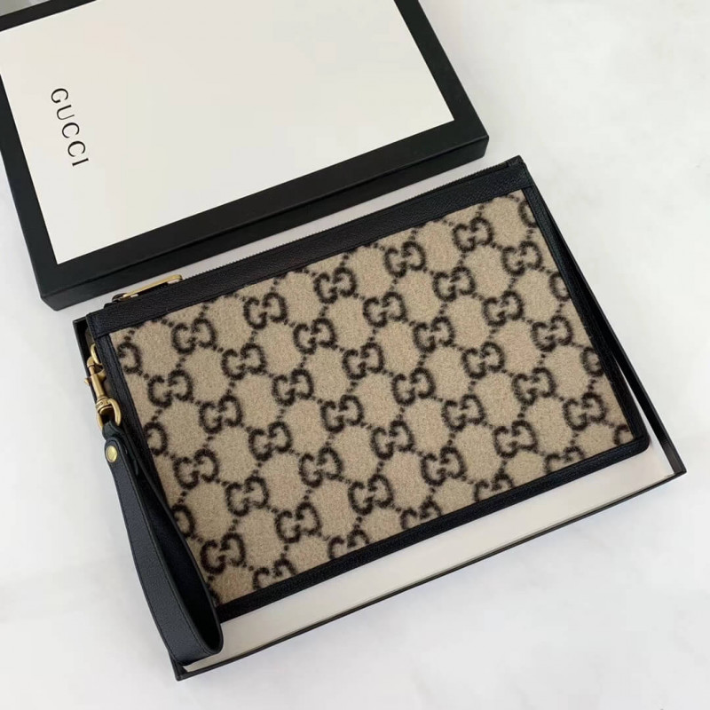 Wholesale Luxury Gucci Gg Wool Pouch 597627 - Image 10