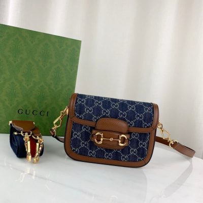 Alternative view of Wholesale Luxury Gucci Horsebit 1955 Denim Mini Bag 658574