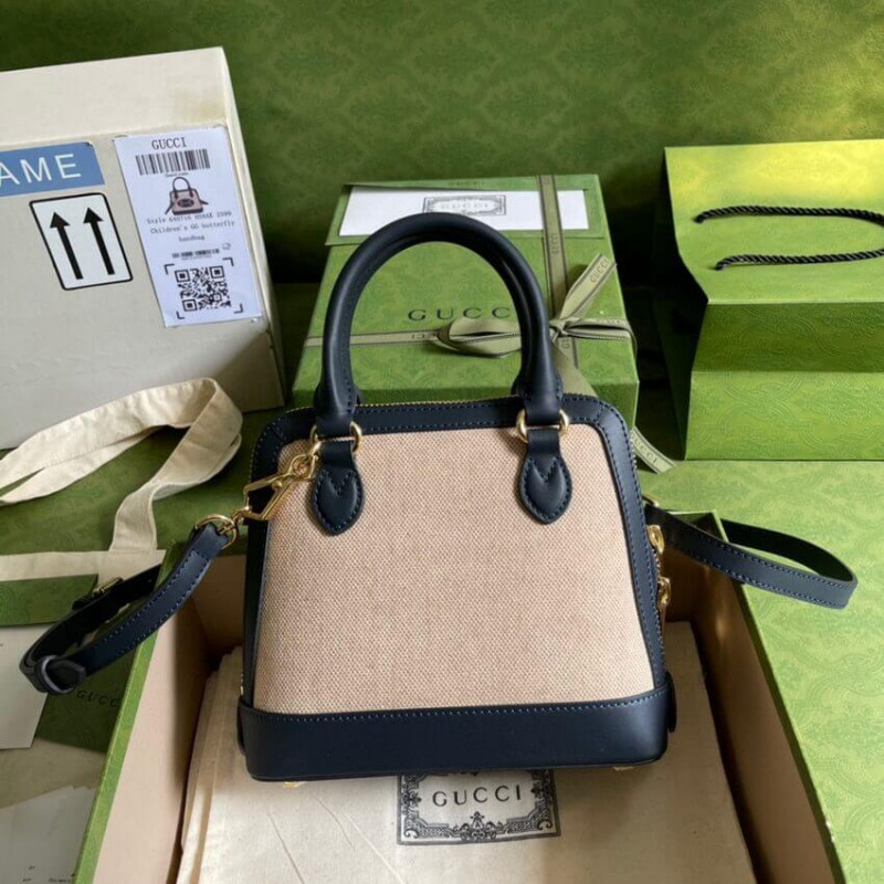 Wholesale Luxury Gucci Horsebit 1955 Mini Top Handle Bag 640716 In Beige Canvas - Image 3