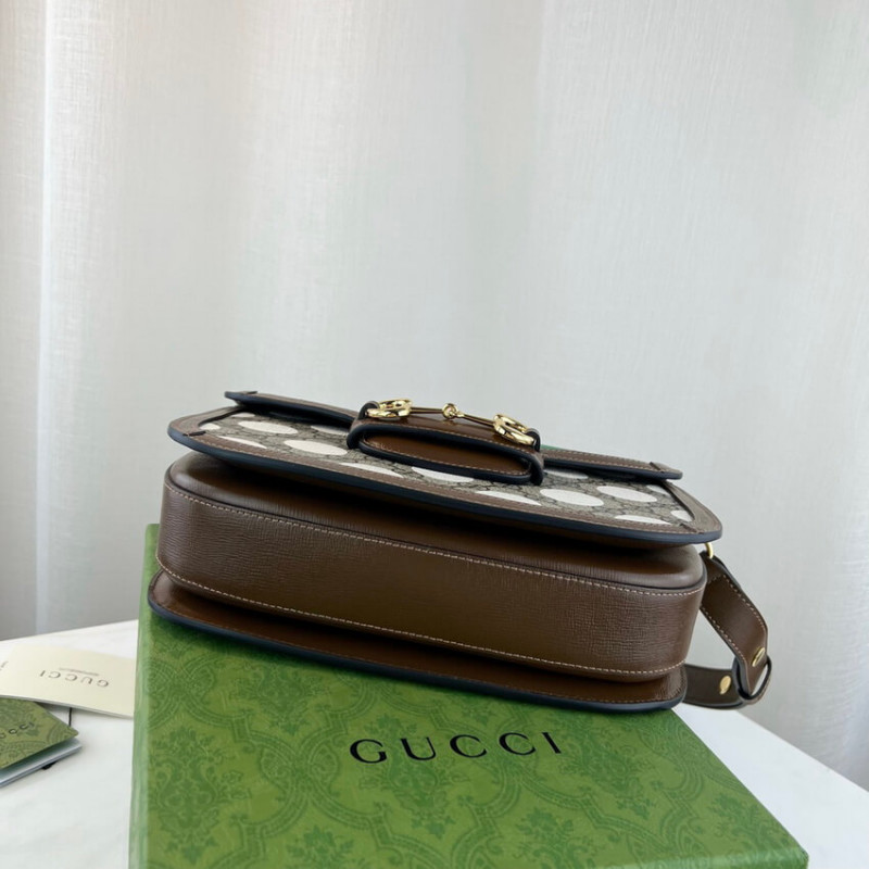 Wholesale Luxury Gucci Horsebit 1955 Shoulder Bag With Geometric Print 602204 - Image 5