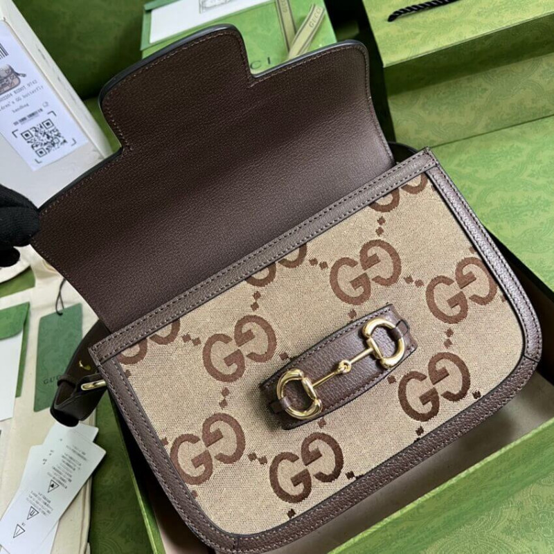 Wholesale Luxury Gucci Horsebit 1955 Shoulder Bag With Jumbo Gg 602204 - Image 7